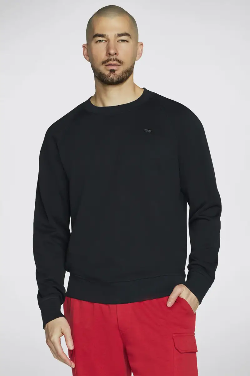 Felpa Nera Girocollo Skechers Classic Crew [NERO] miniatura 2