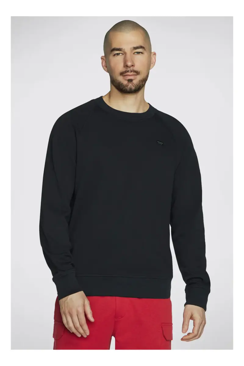 Felpa Nera Girocollo Skechers Classic Crew [NERO]