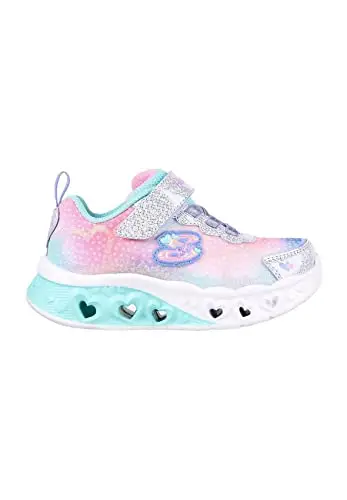 Skechers Flutter Heart Lights Simply Love, Scarpe Bambine e ragazze, Lavender Synthetic Mesh, 28 EU miniatura 2