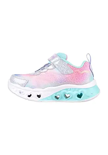 Skechers Flutter Heart Lights Simply Love, Scarpe Bambine e ragazze, Lavender Synthetic Mesh, 28 EU miniatura 3