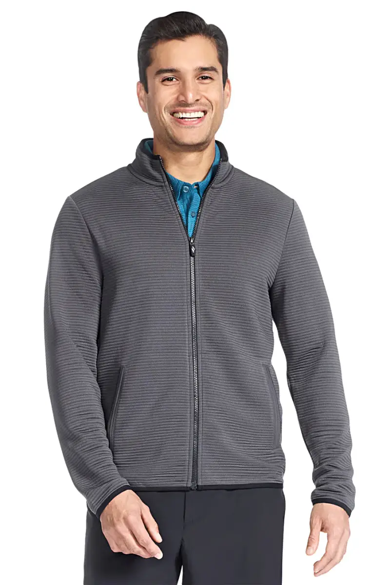 Giacca grigio antracite in tessuto ottoman riciclato Skechers JA25 [ASPHALT] miniatura 2