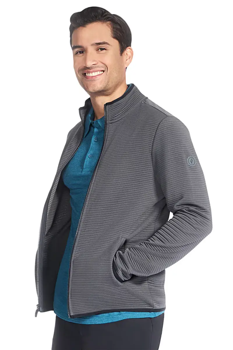 Giacca grigio antracite in tessuto ottoman riciclato Skechers JA25 [ASPHALT] miniatura 3