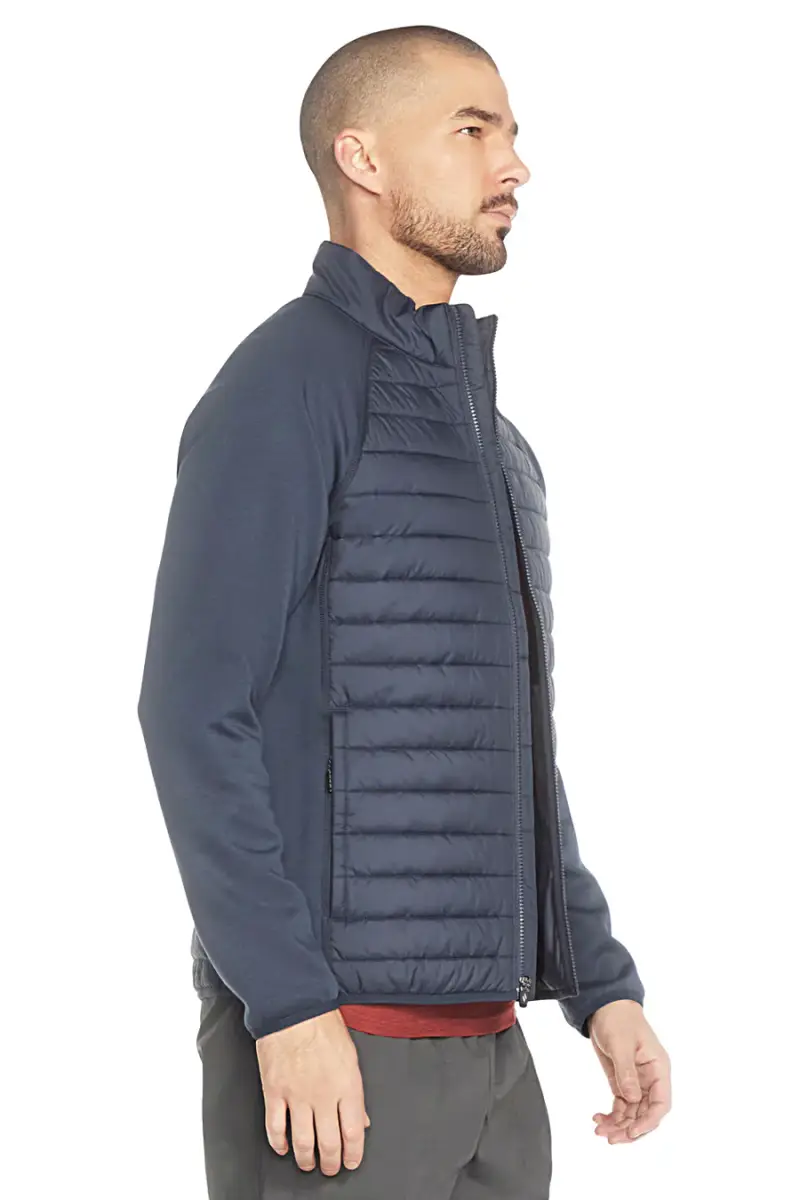 Giacca imbottita blu con maniche in maglia Skechers JA141 [BLUE] miniatura 2