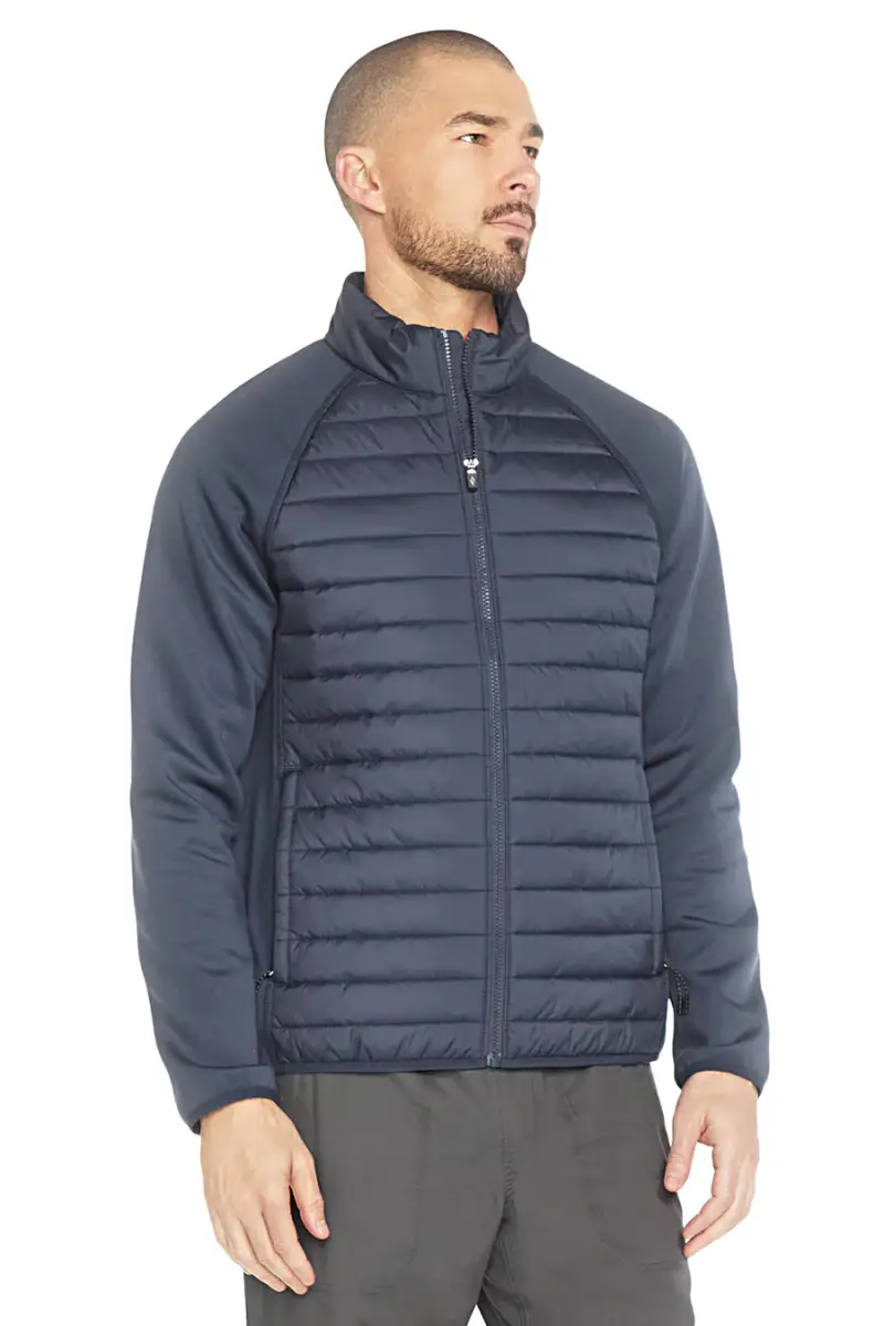 Giacca imbottita blu con maniche in maglia Skechers JA141 [BLUE]