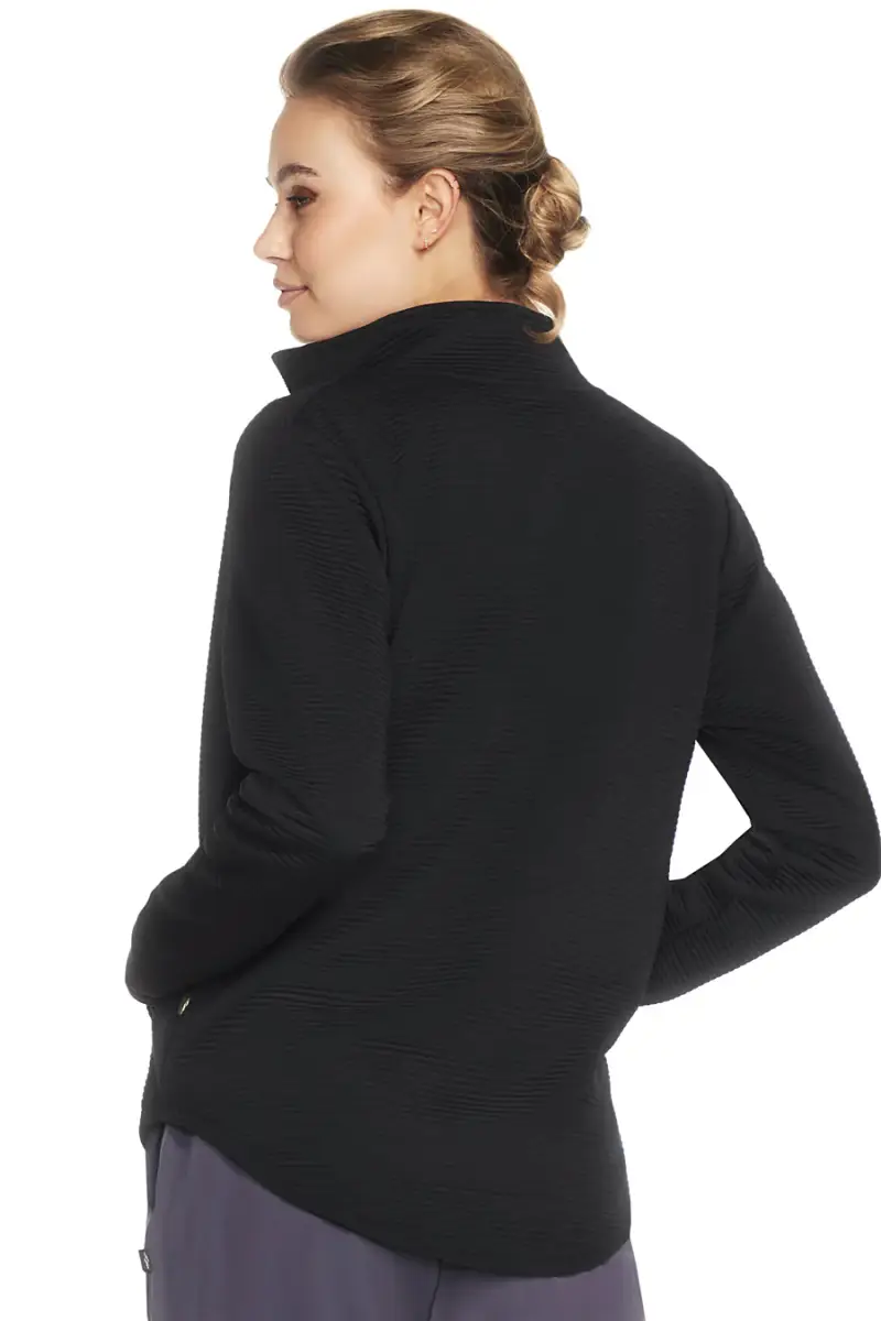 Giacca nera con zip in tessuto riciclato Skechers JA78 [NERO] miniatura 3