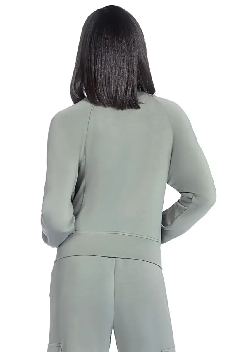 Giacca verde salvia con zip in tessuto skechluxe elevate Skechers JA278 [VERDE] miniatura 3