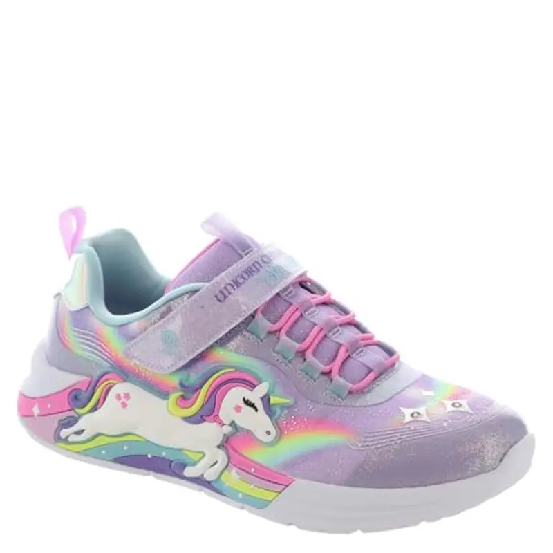 Skechers Girl's Unicorn Chaser Sneaker, Lavanda, 3 UK miniatura 2