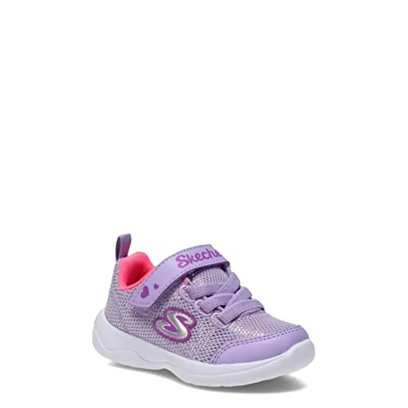 Skechers girls Skech-stepz Sneaker, Lavender/Pink, 7 Toddler US