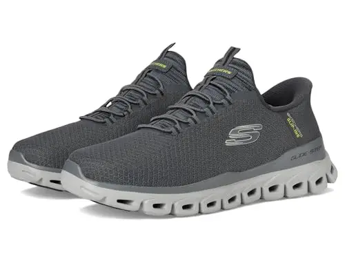 Skechers Glide-Step Noxus - Sneaker da uomo senza mani, Carbone, 42.5 EU