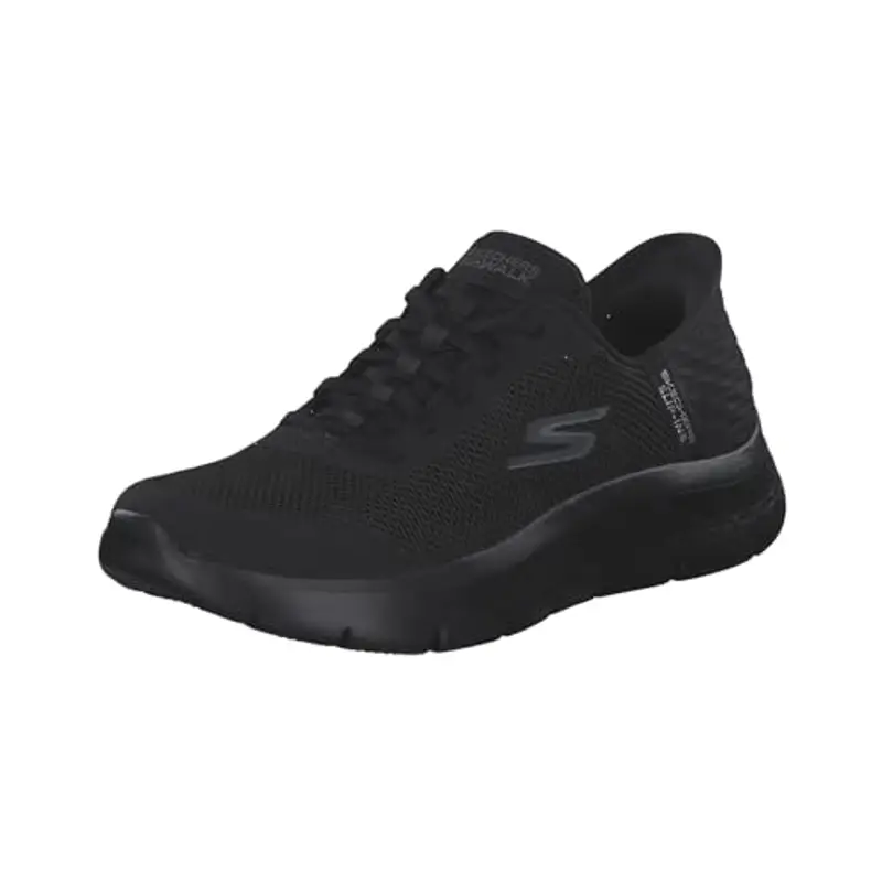Skechers, Go Walk Flex Grand Entry Donna, Finiture in Tessuto Nero, 36 EU