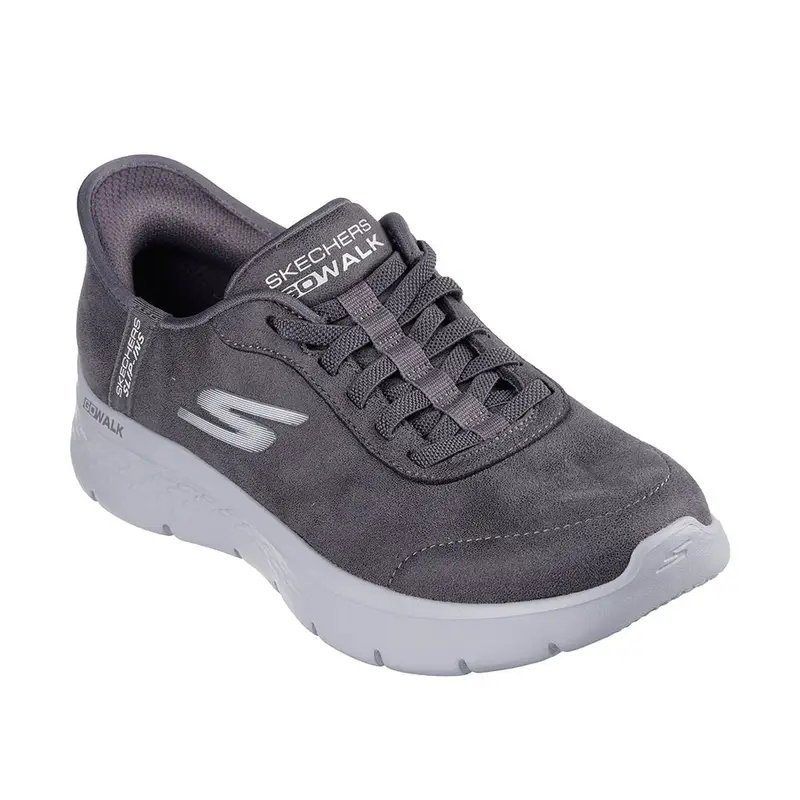 Go Walk Flex Mali Slip-Ins Lea Grigio - Sneakers Donna EUR 39