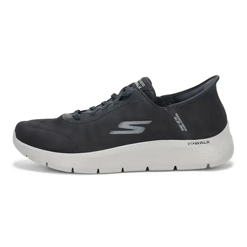 Skechers Go Walk Flex-Smooth Motion Sneaker da Uomo Senza Mani, Nero, 45.5 EU miniatura 2