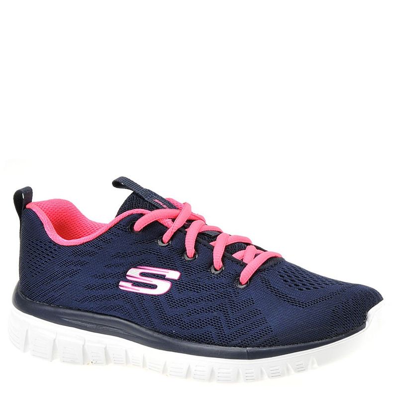 SKECHERS Graceful Get Connected - Sneaker Donna Navy Hot Pink