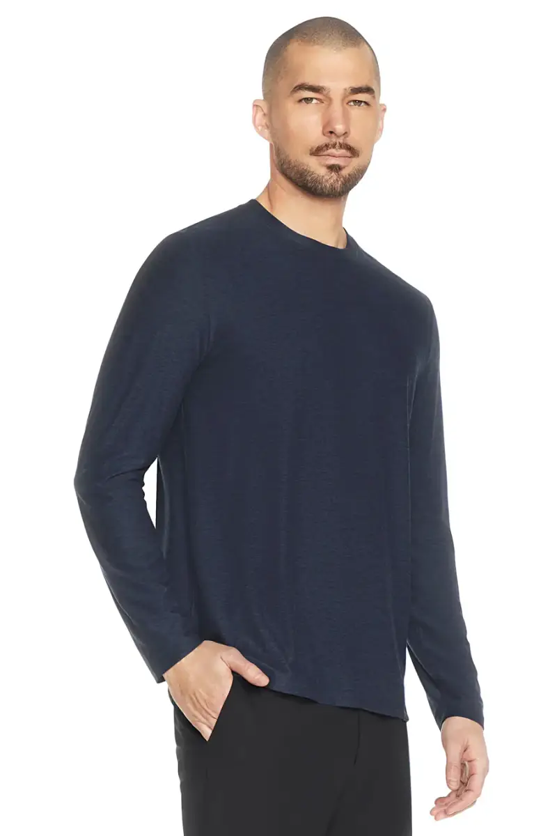 Maglia blu a maniche lunghe in tessuto traspirante Skechers GO DRI All Day [ASFALTO miniatura 3
