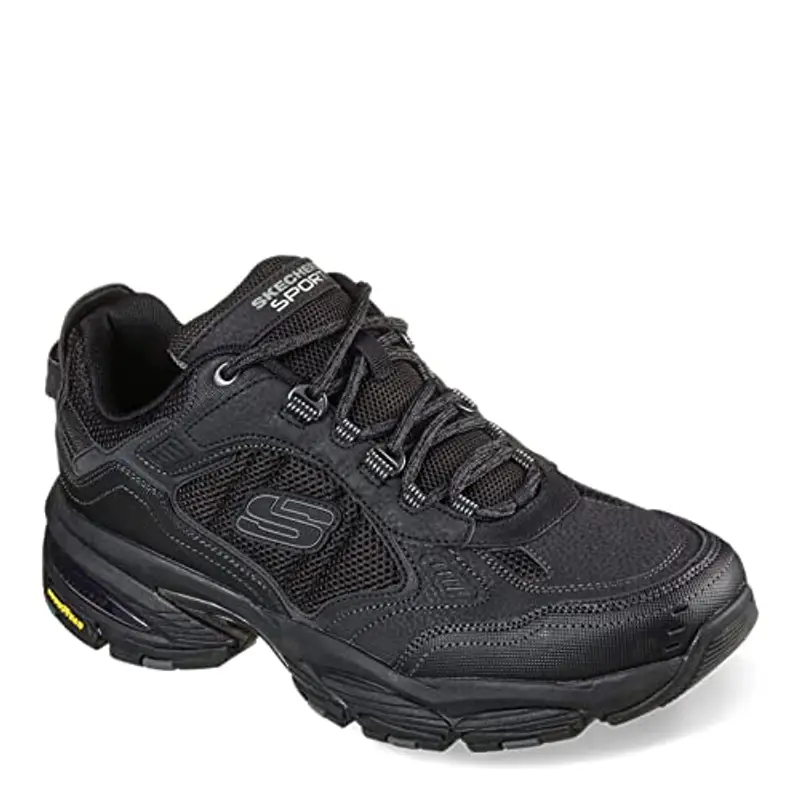 Skechers Oak Canyon Redwick Uomo Formatori, Black Leather Synthetic Textile Black Trim, 46 EU miniatura 2