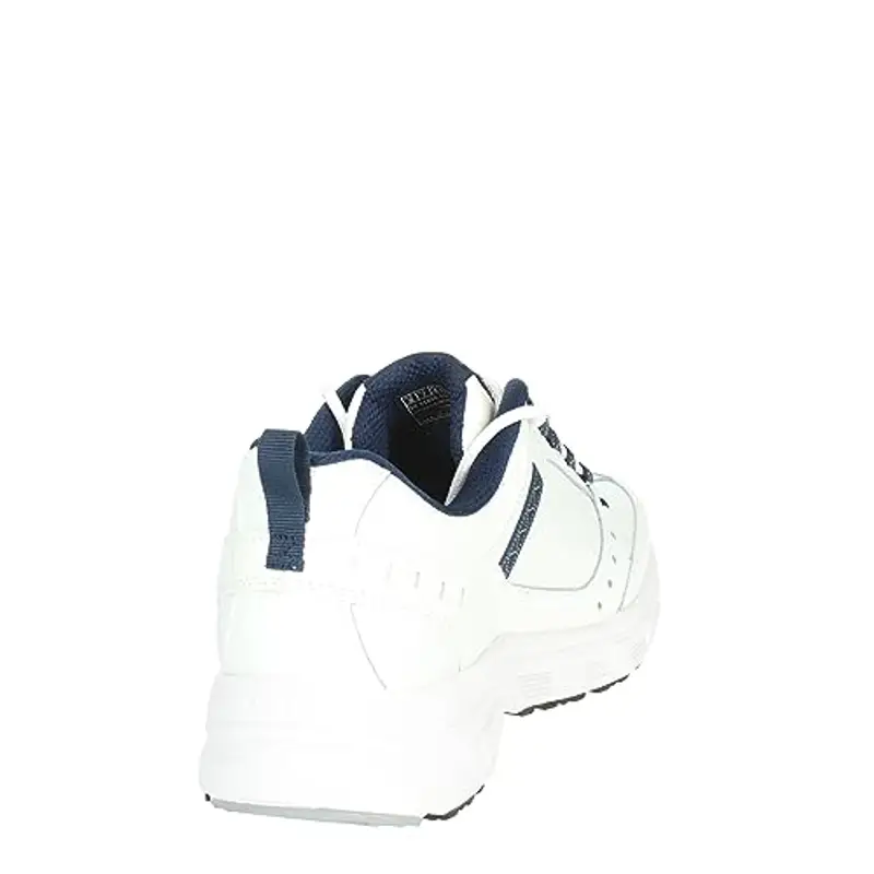 Skechers Oak Canyon Redwick Uomo Formatori, White Leather Synthetic Textile Navy Trim, 43 EU miniatura 3