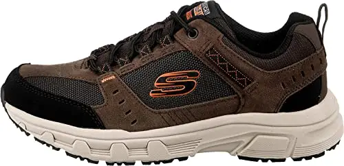 Skechers Oak Canyon, Sneaker Uomo, Chocolate Leather Pu Mesh Black Trim, 47.5 EU miniatura 3