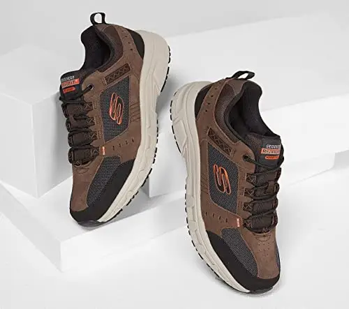 Skechers Oak Canyon, Sneaker Uomo, Chocolate Leather Pu Mesh Black Trim, 48.5 EU miniatura 2