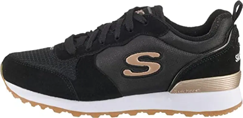 Skechers Og 85 Goldn Gurl, Sneaker a Collo Basso Donna, Black/White/Gold, 37.5 EU miniatura 2