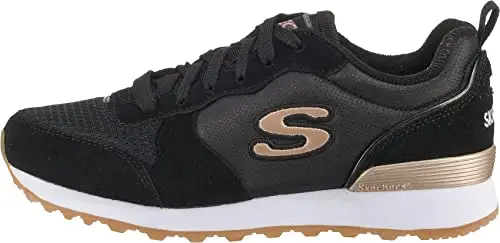 Skechers Og 85 Goldn Gurl, Sneaker a Collo Basso Donna, Black/White/Gold, 38.5 EU miniatura 2