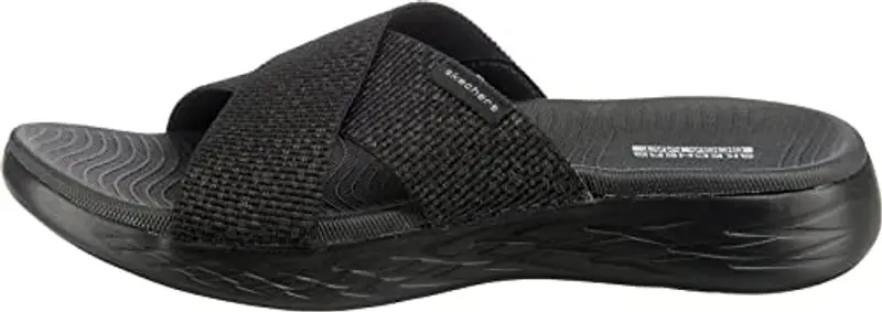 Skechers On-the-go 600, Sandali a Punta Aperta Donna, Nero Black Textile Bbk, 37 EU miniatura 2