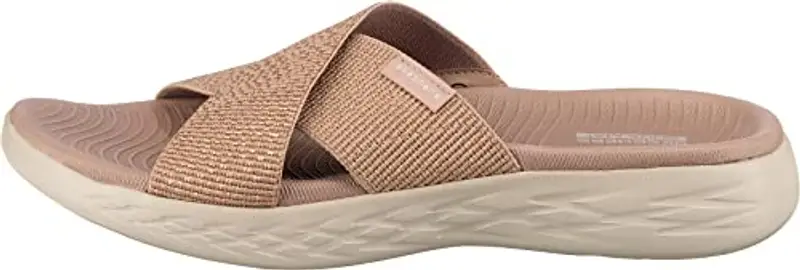Skechers On-the-go 600, Sandali a Punta Aperta Donna, Rosa Rose Gold Textile Rsgd, 39 EU miniatura 3