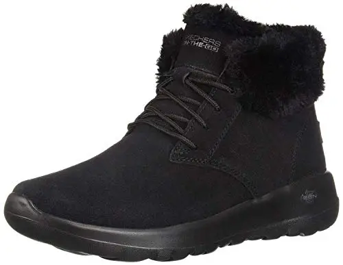 Skechers On-the-go Joy, Stivali Donna, Black Suede Trim Bbk, 37 EU
