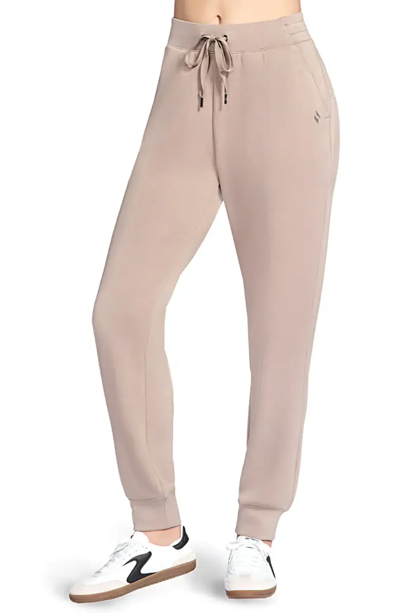 Pantaloni jogger beige in tessuto skechweave elevate Skechers PT149 [BEIGE]