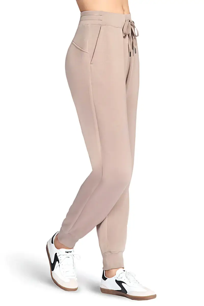 Pantaloni jogger beige in tessuto skechweave elevate Skechers PT149 [BEIGE] miniatura 2