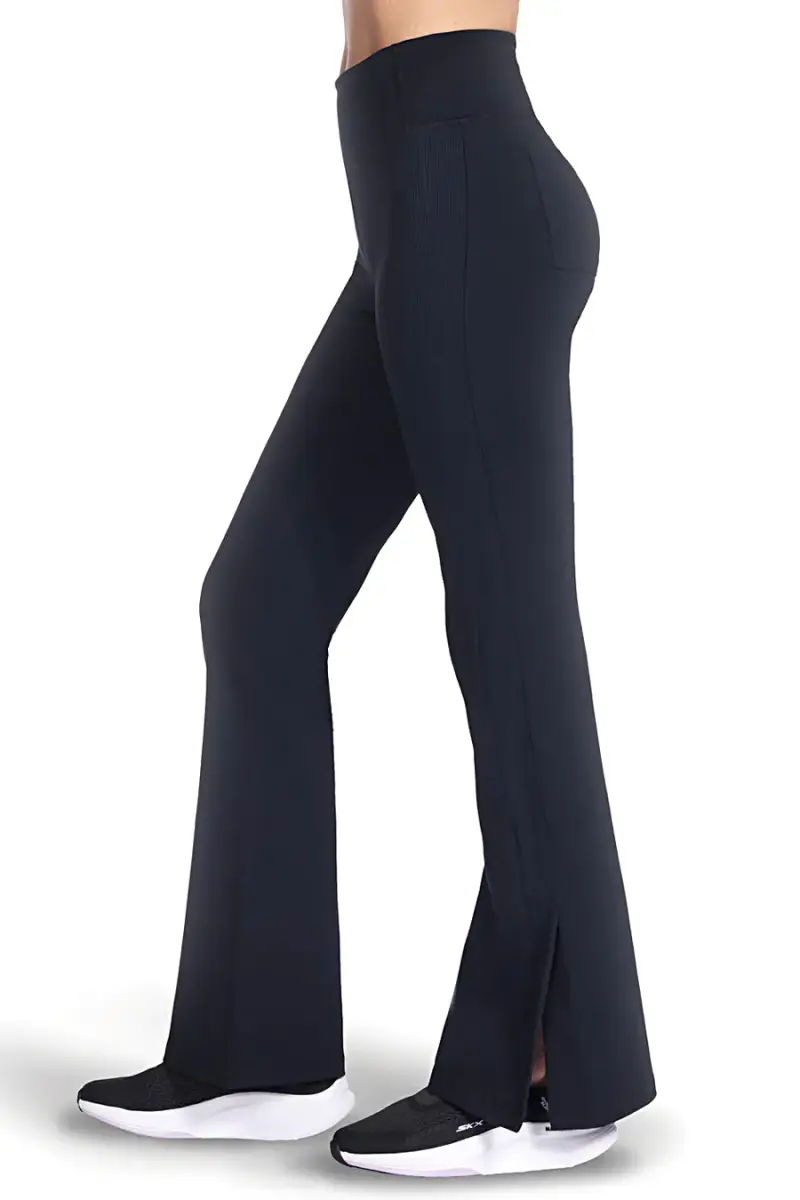 Pantaloni neri a zampa in tessuto GO FLEX™ Skechers PT216 [NERO] miniatura 4