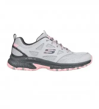 per donna 149821 Sneakers Hillcrest Pure Escapade in pelle grigie (37), Tessuto, Basso, 1 a 3 cm, Stringhe, Casual, Grigio, Rosa