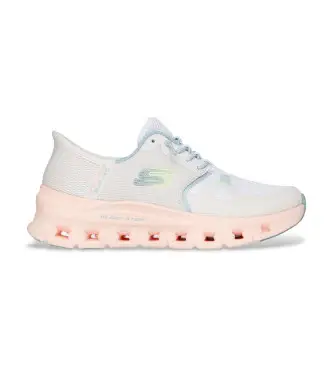 per donna 150420 Sneakers slip-in Glide Step Pro, bianche e rosa (36), Bianco, Basso, Stringhe, Casual