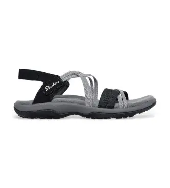per donna 163112 Sandali sottili Reggae grigi (41), Basso, Velcro, Casual, Grigio Pelle