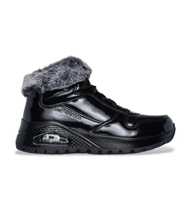 per donna. 168126 Stivali invernali neri Uno Rugged Fiesty (36), Nero, Basso, Stringhe, Casual Pelle