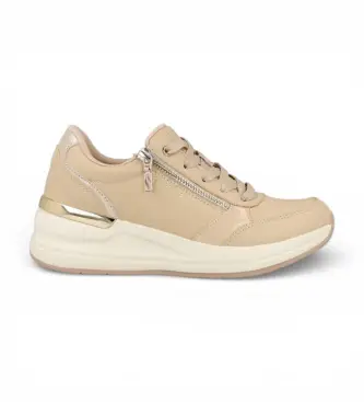 per donna 177341 Miliardi di 2 sneakers beige (37), Basso, Stringhe, Casual Grigio