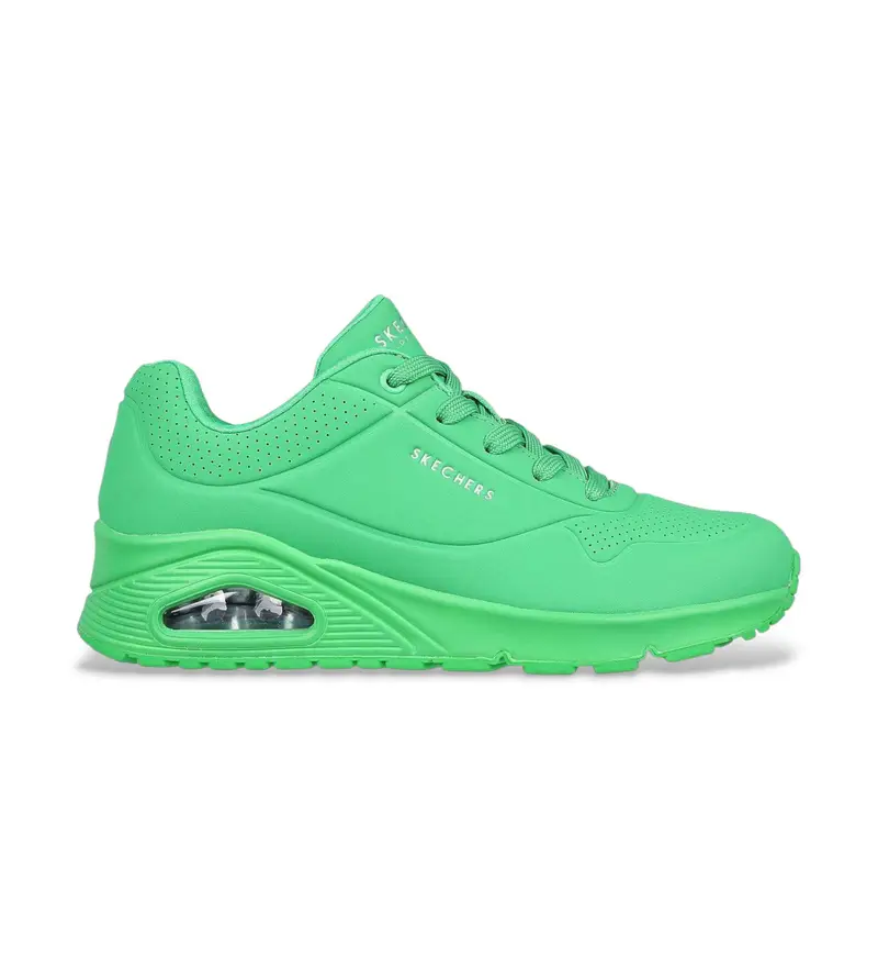 per donna. 73690 Sneakers verdi Uno Stand On Air (36), Basso, 1 a 3 cm, Stringhe, Casual, Verde Pelle