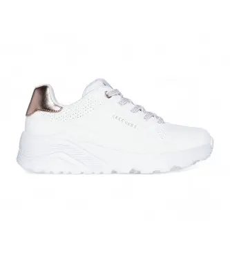 per donna/ragazza 310384L Scarpe da ginnastica bianche metallizzate Uno Lite (36), Bianco, 1 a 3 cm, Stringhe, Casual, moda per ba