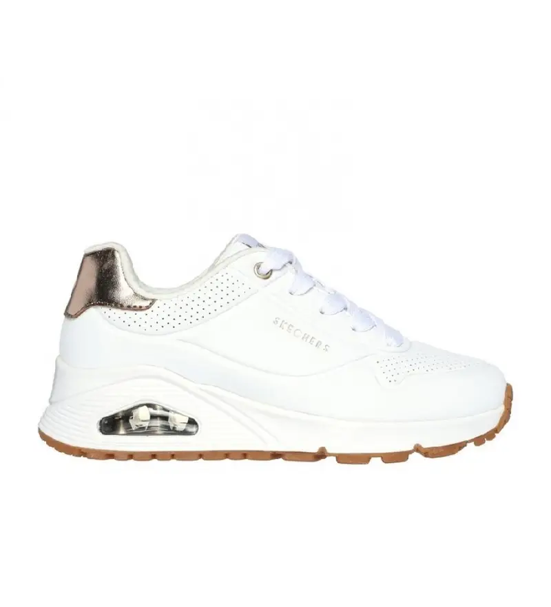 per donna/ragazza. 310545L Scarpe Uno Gen1 Shimmer A bianche (27), Bianco, 3 a 5cm, Stringhe, Casual, moda per bambini Pelle