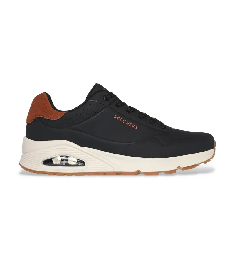 per uomo. 183004 Sneakers nere Uno Suited On Air (40), Nero, Basso, Stringhe, Casual Pelle