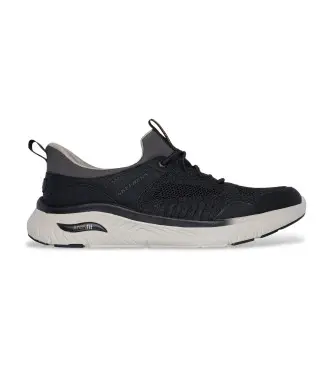 per uomo 205340 Sneakers Emeric con lacci e vestibilità rilassata Arch Fit Crosser nere (40), Nero, Basso, Stringhe, Casual