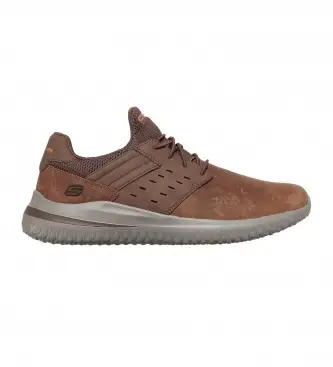 per uomo 210308 Sneakers Delson 3 0 in pelle - Ezra marrone (43), Basso, 1 a 3 cm, Stringhe, Casual