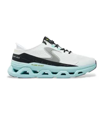 per uomo 232921 Scarpe slip-in Altus Glide Step, bianche e blu (40), Bianco, Basso, Stringhe, Casual