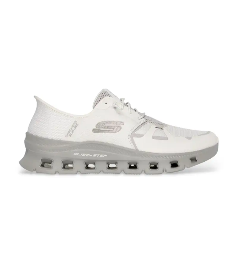 per uomo 232930 Scarpe Glide Step Pro bianche (41), Bianco, Basso, Stringhe, Casual, Sportivo, Running, Multisport Naturale