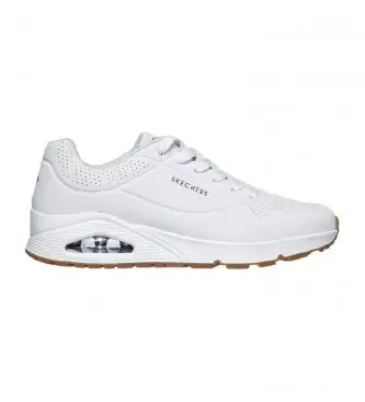 per uomo 52458 Sneakers bianche Uno Stand On Air (40), Bianco, Basso, 1 a 3 cm, Stringhe, Casual, Sportivo, Running Pelle