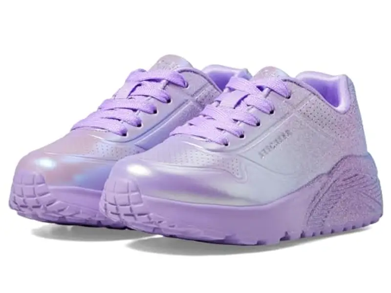 Skechers Ragazza Uno Lite metallizzato Shimmers, Lavanda/Multicolore, 11 Little Kid miniatura 2