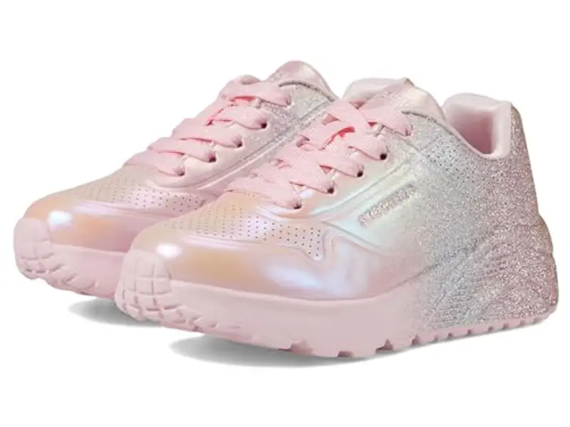 Skechers Ragazza Uno Lite metallizzato Shimmers, Link Rosa/Multicolore, 6.5 Big Kid miniatura 2