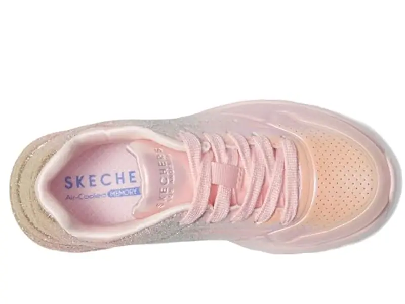 Skechers Ragazza Uno Lite metallizzato Shimmers, Link Rosa/Multicolore, 6.5 Big Kid miniatura 3