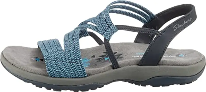 Skechers Reggae Slim - Skech Appeal, Sandali a Punta Aperta Donna, Blu Navy Gore Nvy, 36 EU miniatura 3