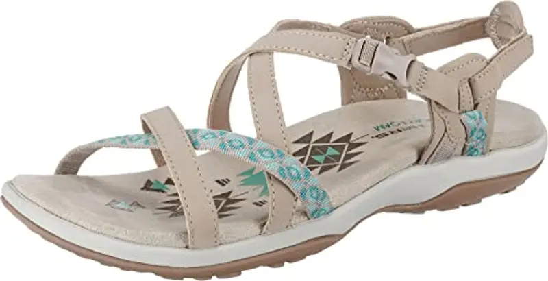 Skechers Reggae Slim - Vacay, Sandali Donna, Beige Taupe, 40 EU