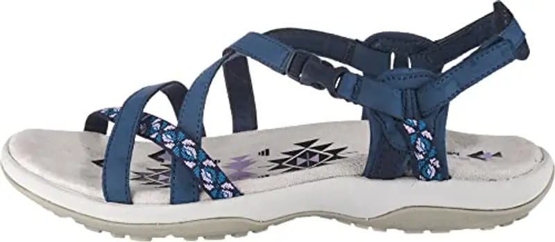 Skechers Reggae Slim - Vacay, Sandali Donna, Blue Navy Nvy, 37 EU miniatura 3